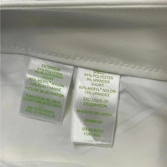 EUC! Lilly Pulitzer Luxletic Sybil cream stretch skort w/ pockets, sz 12 - Picture 6 of 8